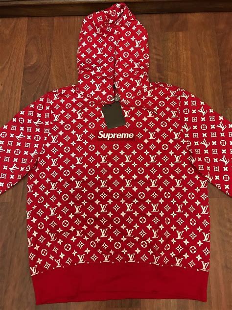 louis vuitton supreme monogram box logo hoodie|louis vuitton grey hoodie.